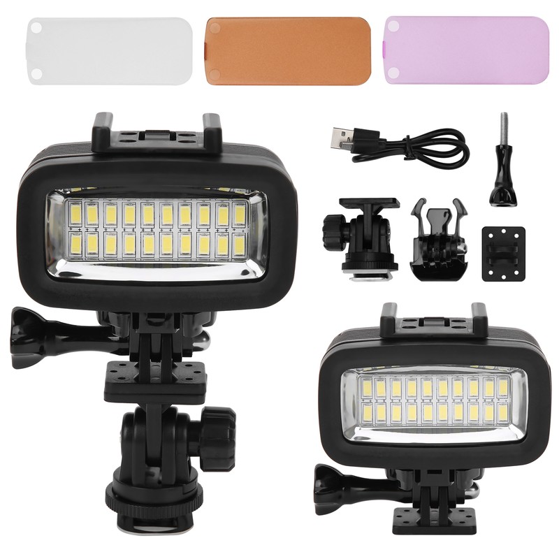 40m Underwater Photography Fill Light Waterproof Diving Camera LED Video
