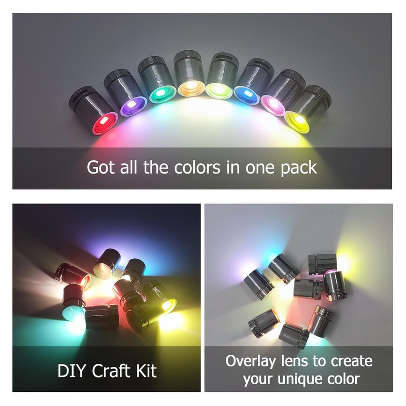 24 Full-color Pack Tiny Miniature DIY Battery Operated LED Lights,White