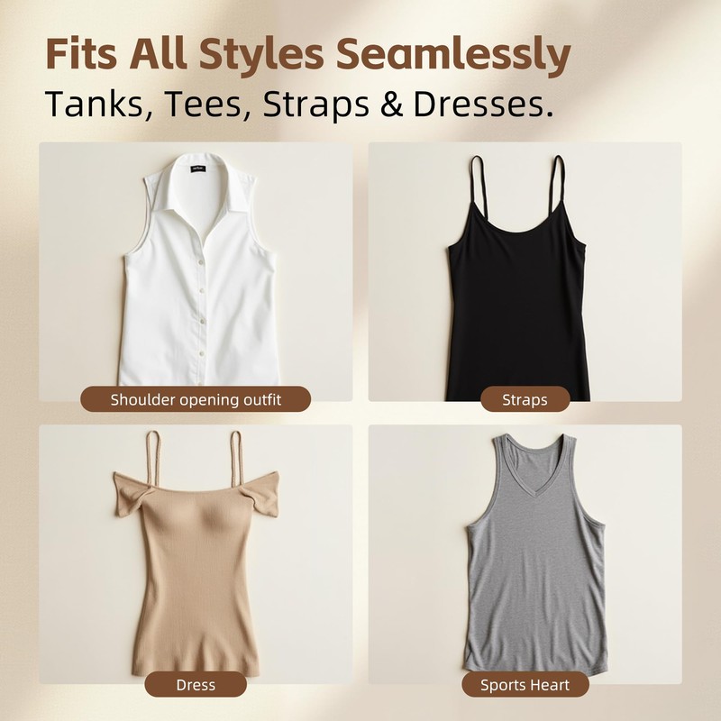 Bra Strap Holders for Slipping 6-Pack – Peel & Stick