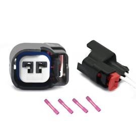 GROBARPART 2 Pcs Front Rear Left Driver and Right Passenger Side Abs Wheel Speed Sensor Connector Compatible with Jeep Wrangler 2007-2017 Liberty 2008-2012 Compatible with Dodge Nitro 2007 2010 2011