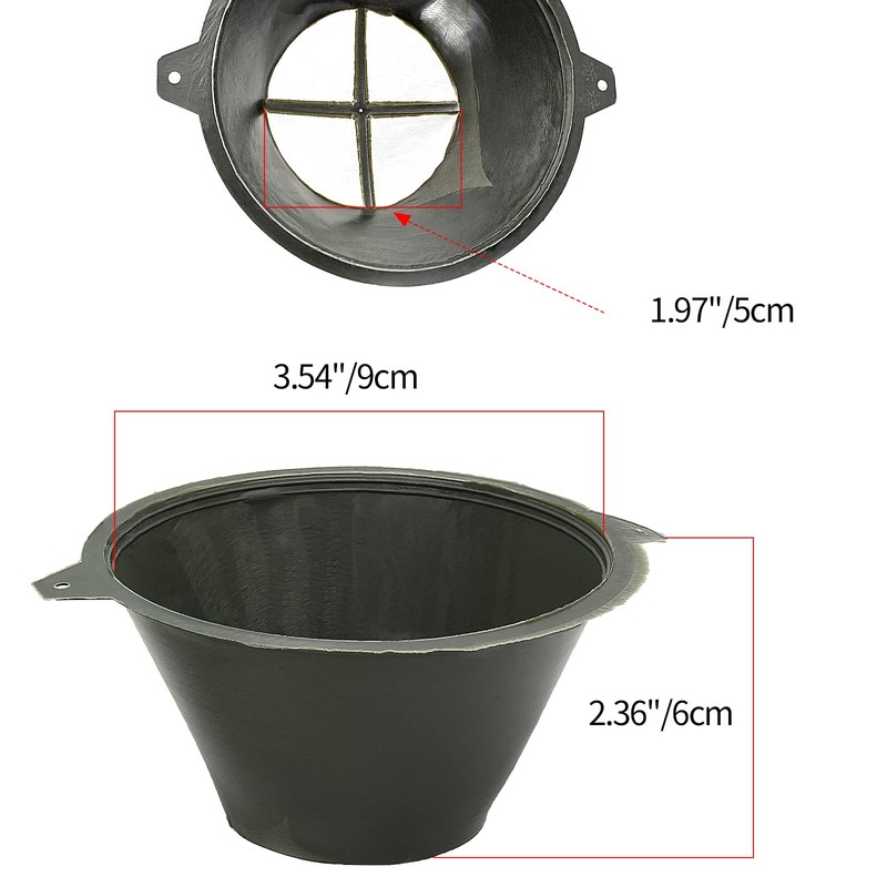 Rierdge Paint Strainer, 10CM-Diameter Reusable Industrial Mesh Paint Filter with