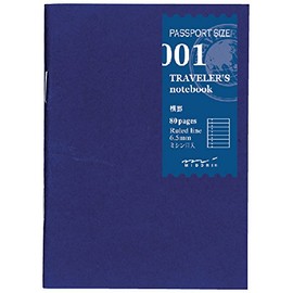 Midori Midori 001 Lined Notebook Refill for Traveler's Notebook Passport Size