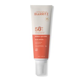 Laboratoires de Biarritz - Sonnnenspray LSF50+ - Bio-zertifiziert - Gesicht und Körper - Für Babys, Kinder und Erwachsene - Familienformat 150ml - Made in France