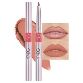 lip liner pencils, Modern Classic Lip Liner, Lip Liner Pigmented Vegan Matte, Lasting Finish Lip Liner, Luxurious Creamy Long Lasting Lip Liner, Prevents Feathering and Fading (06#Peach Red, 1)