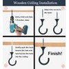 2 Sets Heavy Duty Swag Ceiling Hooks with Hardware for