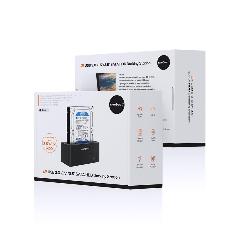 mbeat D1 USB 3.0 3.5" & 2.5" SATA HDD Docking