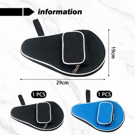 NIDHFG 2-Piece Table Tennis Racket and 2-Piece Table Tennis Bags, Table Tennis Accessories, Sports Equipment and Portable Storage Bags.