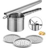 Potato Press Spaetzle Press Stainless Steel with 3 Perforated Discs