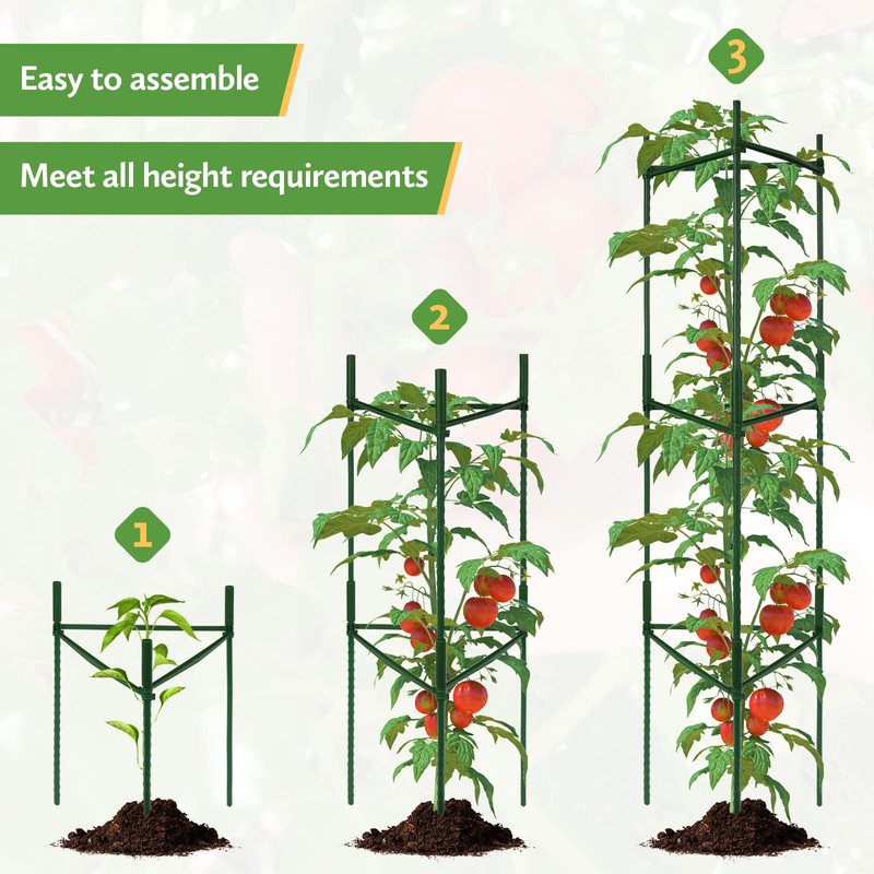 arbxvnr 3 Package up to 48in Tomato cage Garden Grid