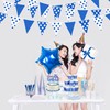 32Ft Blue White Polka Dot Fabric Bunting Banner Party Decorations