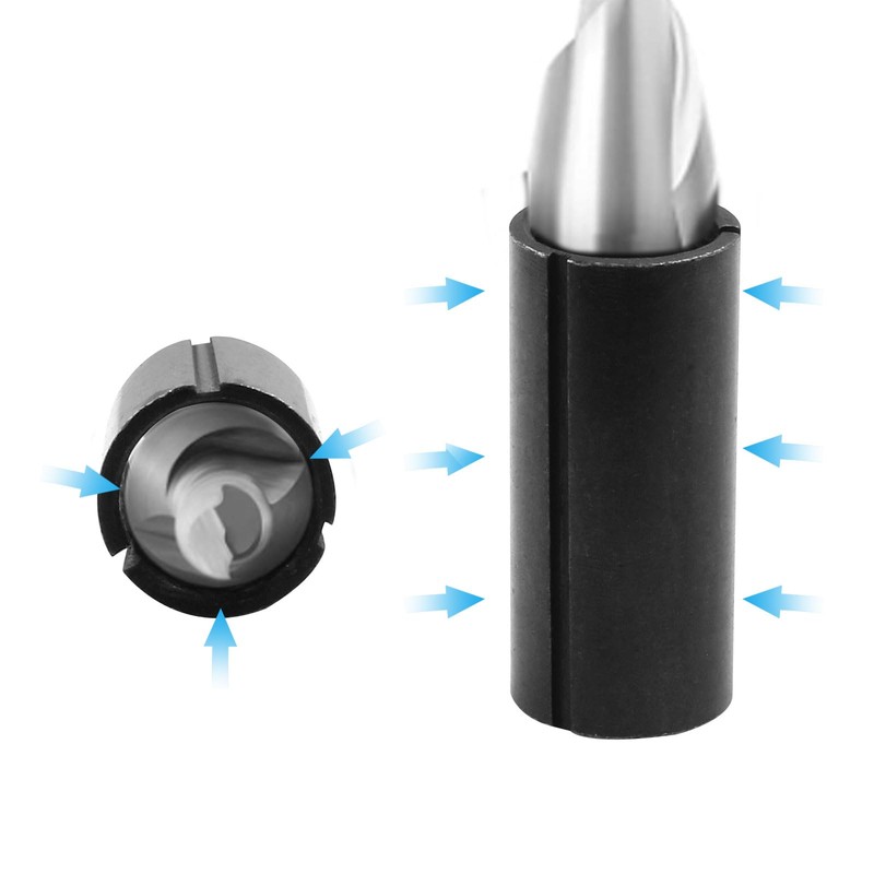 Unlorspy 2PCS Router Conversion Chuck Adapter 12.7mm (1/2") to 10mm