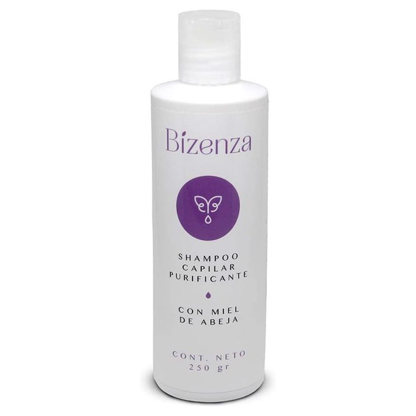 Bizenza - Shampoo Limpieza Profunda Profesional - Purificante con Miel de Abeja - Sana y Sella la Cutícula del Cabello - Ayuda a Controlar el Frizz - 250 g