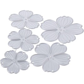 5pcs Metal Flower Frame Die Cut, Embossing Stencil Template Mold, Flower Wedding Cutting Die Cut Stencils for Card Making, Scrapbooking Paper Craft