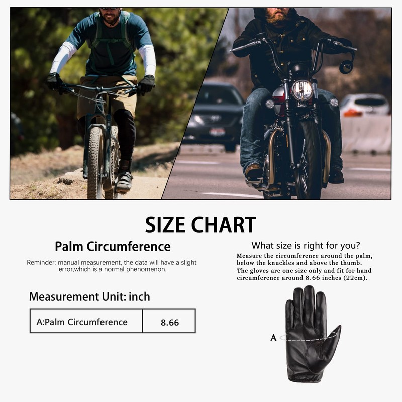 Long Keeper Touchscreen Texting Leather Gloves Men's Winter Faux Leather