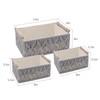 VinneGenzz Macrame Storage Baskets Handmade Boho Decor Box Natural Cotton