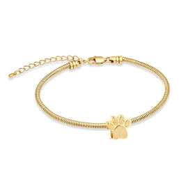 QGJNSGC Urn Bracelet for Ashes for Women Men Dog Cat Paw Print Pet Cremation Jewelry Adjustable Memorial Keepsake Link Bracelet