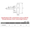 CONPHERON Star Grip Screw Clamping Knob M8 x 16 mm
