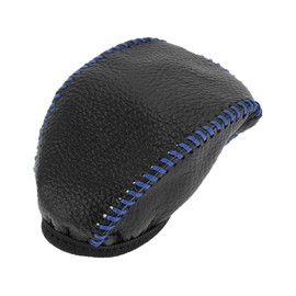 RATCHROLL Gear Shift Knob Cover for Toyota RAV4 2019-2024 Anti-Slip Black Blue Stick Shifting Handle Protector Faux Leather 1 Pc