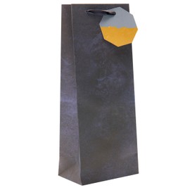 UK Greetings Bottle Bag for Him/Her/Friend - For Birthdays, Mother's Day & Other Events - Black Design