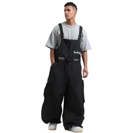 GSOU SNOW Baggy Snowboard Bibs Women Men Ski Pants Loose Fit Overalls Insulated Winter Winterproof Waterproof Outdoor Sports Wear