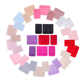Senkary 40 Pieces Bra Extender 2 Hooks/3 Hooks 3 Rows Bra Band Strap Extensions for Women, 20 Colors