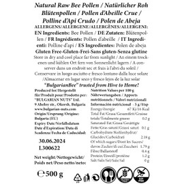 500 g Raw Bee Pollen Wildflowers and Forest Herbs, Unheated, Pure