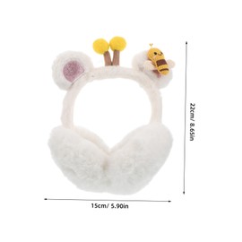 Baluue Fluffy Plush Ear for Adults Cute Warm Winter Headwear Portable Earmuff for Cold Weather Comfortable Ear Cover for Boys