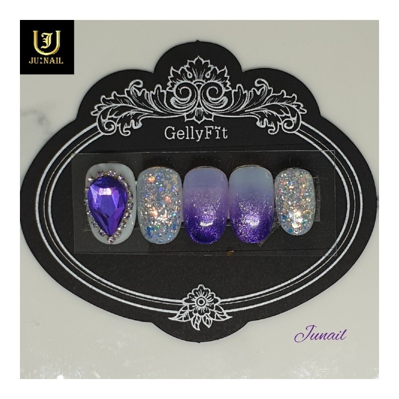 Calm purple handmade nail tips - Long stiletto / 잔잔한퍼플