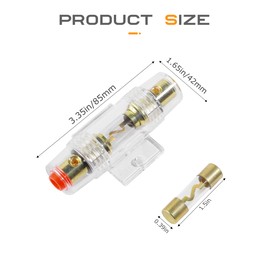 Flaconi Kfz Sicherungshalter,AGU Sicherungshalter,Endstufe Auto Sicherung,Inline Sicherungshalter,Verstärker Sicherung,AGC-Sicherung,Automotive Sicherungshalter (60A)