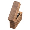 Wislist Wooden Engagement Ring Box Small Slim Flat Ring Case