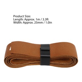 Badminton Racket Leather Grip, Tennis Racket Grip Overgrip Band, Replacement Badminton Racket Overgrip Band for Outdoor Playground Gym (Brown)