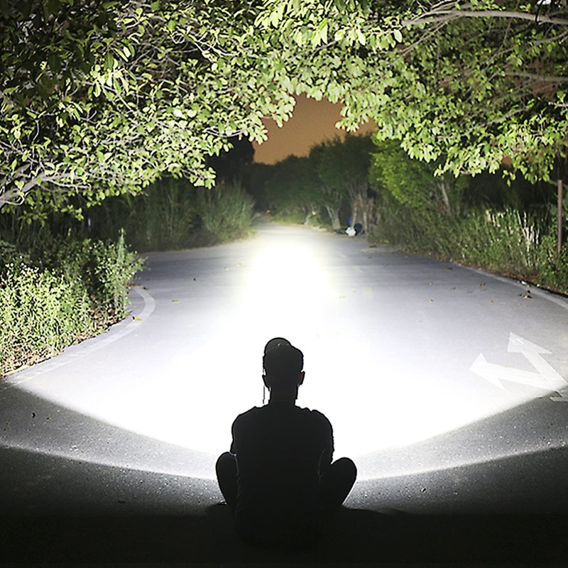 Amkulop Super Bright Headlamp, Led Rechargeable Head Lamp with Battery