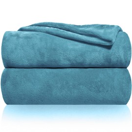 Gräfenstayn® Cuddly Blanket Fluffy & Super Soft – High-Quality Fleece Blanket Also Suitable as a Blanket, Bedspread, Sofa Blanket & Summer Blanket – Throw Blanket Sofa & Couch (Turquoise, 150 x 130