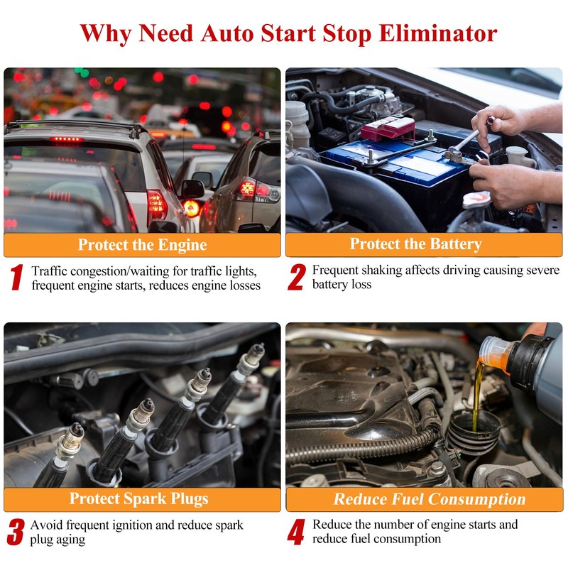 Tectary Auto Start Stop Eliminator Compatible with Honda CR-V Accessories