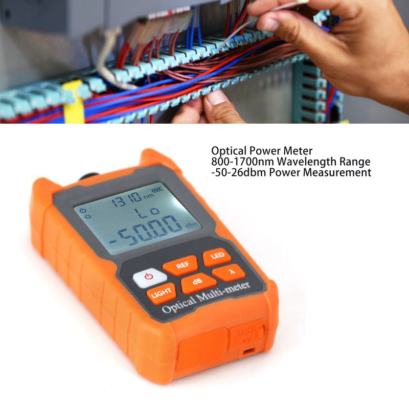 Optical Power Meter ‑50‑26dbm Portable Fiber Optic Tester FC SC