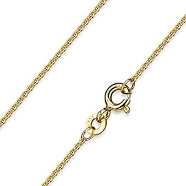 MATERIA by Matthias Wagner K39 Necklace 333 Gold Chain Women Girls Anchor Chain 40-50 cm Made in Germany, Gold