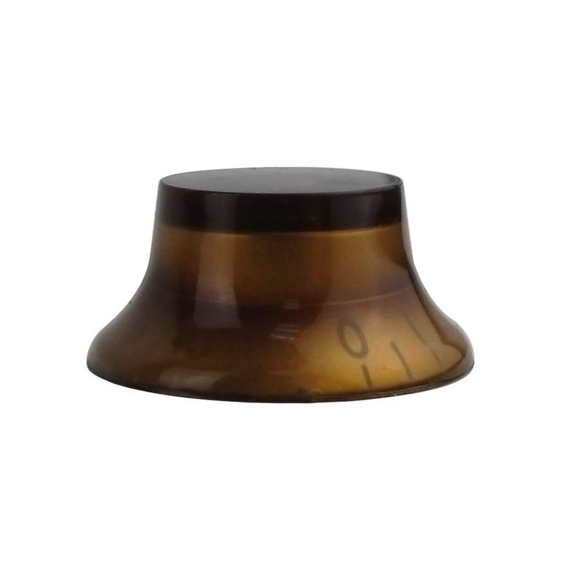 FLEOR 4pcs LP Guitar Knobs Amber Top Hat Style Speed