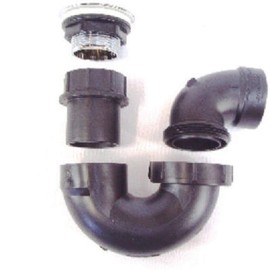 United States HDW P118C Chrome Finish Mobile Home Tub Drain Assembly Kit, Black