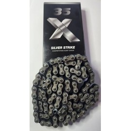 Xtreme Silver Strike #35 Go Kart Racing 40" Competition High Performance Chain 106 Link Length Extreme - Formerly RLV Gold on Black