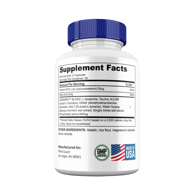 Mind Guard Supplement, All Natural Cognitive Pills, MindGuard (1 Pack)