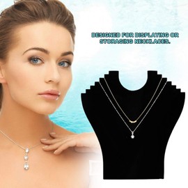 Exhibidor De Joyeria Acrilico Exhibidor De Joyería Busto De Exhibición De Collar Caballete De Collar De Terciopelo Negro Soporte De Exhibición De Organizador De Joyas Soporte De Exhibiciónde Busto