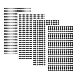 uxcell 1792 Pcs Self Adhesive Face Gems, 3/4/5/6mm Rhinestone Stickers Stick on Jewel for Face Eye Body Nails Makeup DIY Crafts Gems, Black