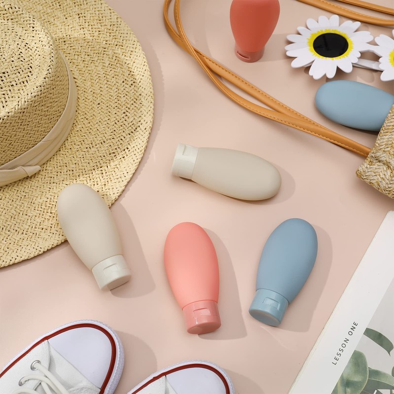 DesertCreations DesertCreations Travel Bottles Set, 6 Pcs Leak Proof Refillable