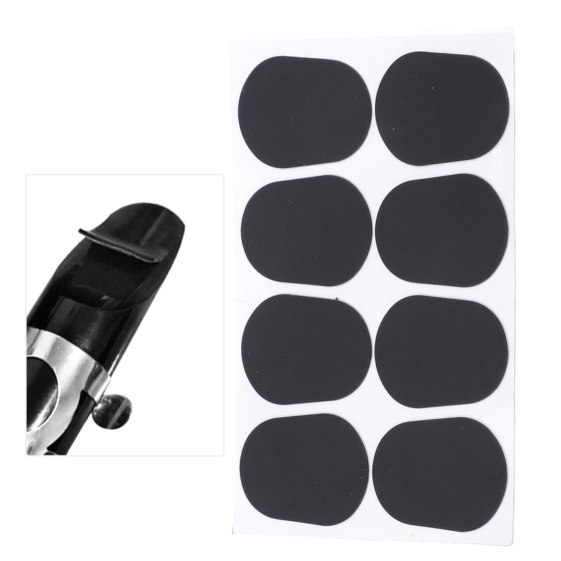 80Pcs Sax Mouthpiece Pad Silicone Black Cushion Patches Wind Instrument
