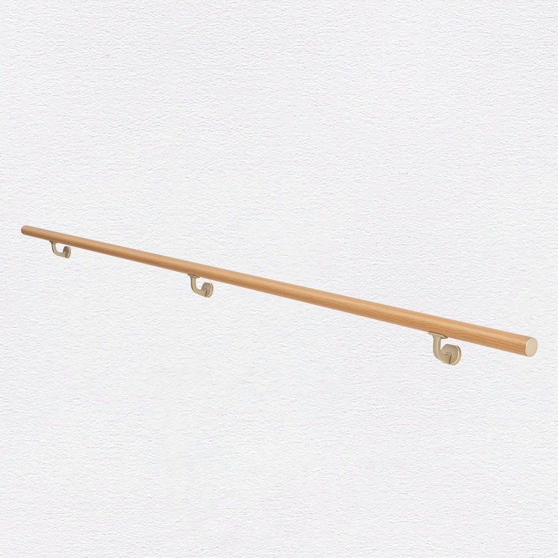 8 FT Handrails for indoor&outdoor stairs,deck,slope,Modern Aluminum Handrail Set, Wall-Mounted