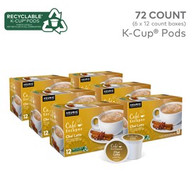 Cafe Escapes Chai Latte Keurig Single-Serve K-Cup Pods, 72 Count