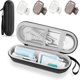 Estuche para Cepillo de Dientes Universal,Con 4 Fundas Protectoras,Estuche de Viaje para Cepillos de Dientes,Material RíGido Y Impermeable, Almacenamiento Multifuncional,Ideal para Diario O ViajeNegro