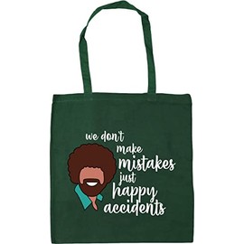 Hippowarehouse We don't make mistakes just happy accidents bob ross Tote Shopping Gym Beach Bag 42cm x38cm, 10 litres