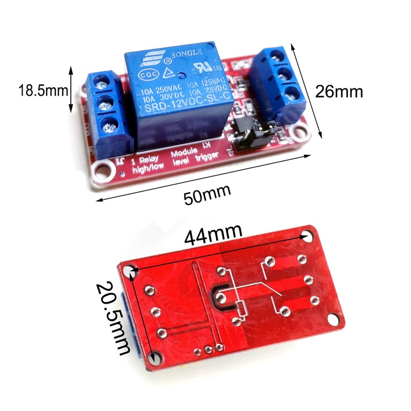 BuxiuGK 6 Pcs Relay Module 12V,1 Channel Relay Board Relay