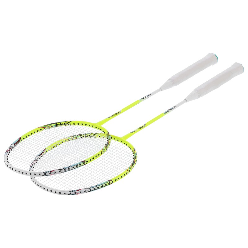 2 Player Badminton Racquets Set Lightweight Carbon Composite Double Rackets